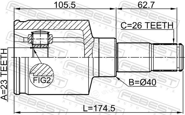 Febest 2111-CB320ATLH