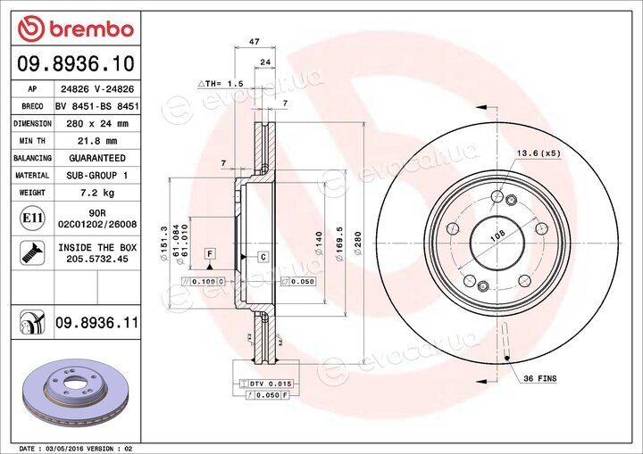 Brembo 09.8936.11