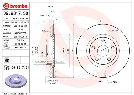 Brembo 09.9817.31