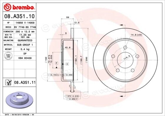 Brembo 08.A351.11