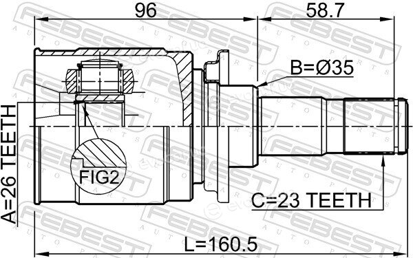 Febest 0411-CWR