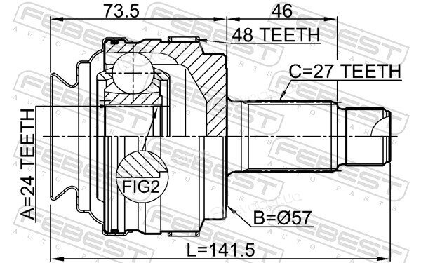 Febest 1910-E87A48R