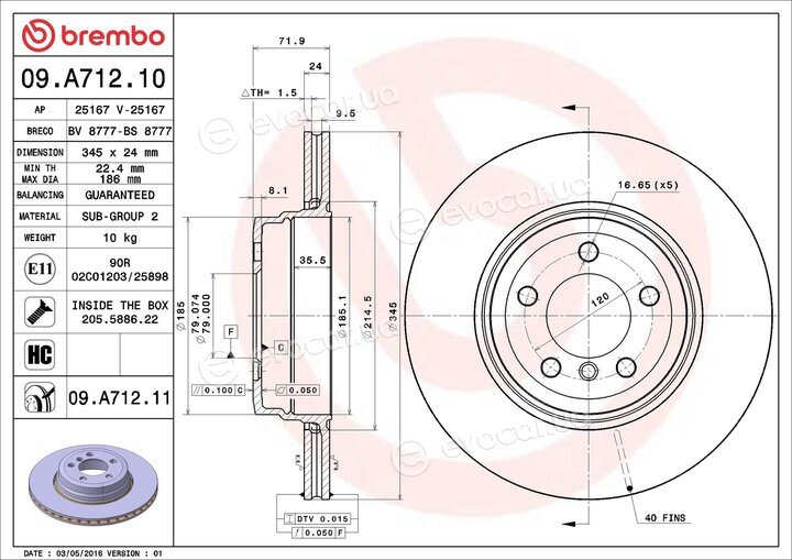Brembo 09.A712.11