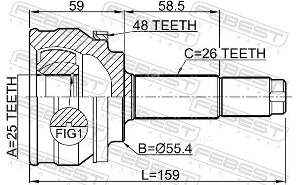Febest 1510-003A48