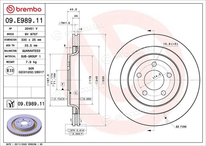 Brembo 09.E989.11