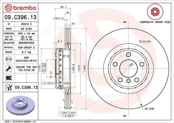 Brembo 09.C396.13