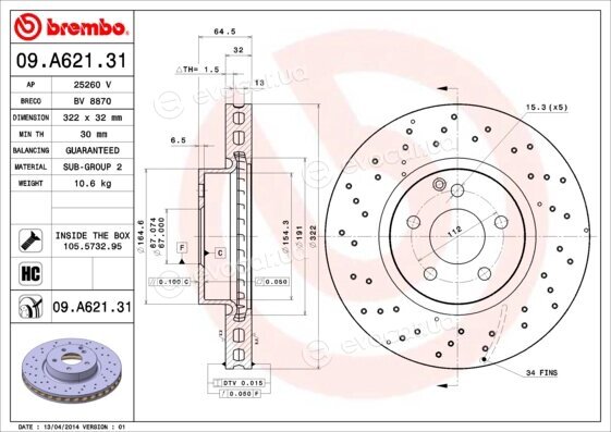 Brembo 09.A621.31