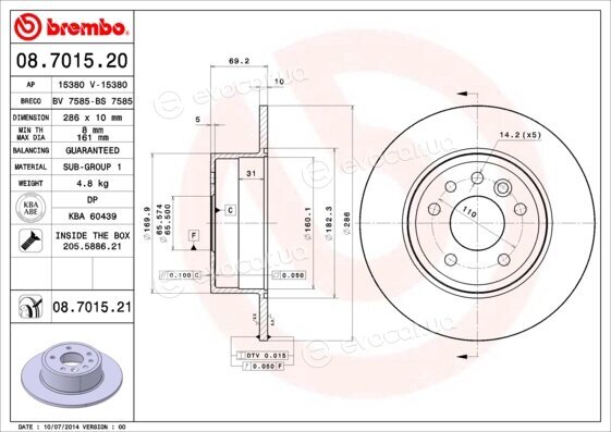 Brembo 08.7015.21