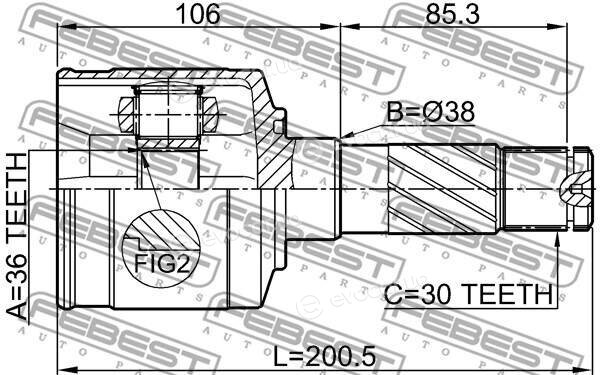 Febest 0511-BT50RH