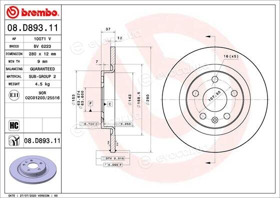 Brembo 08.D893.11