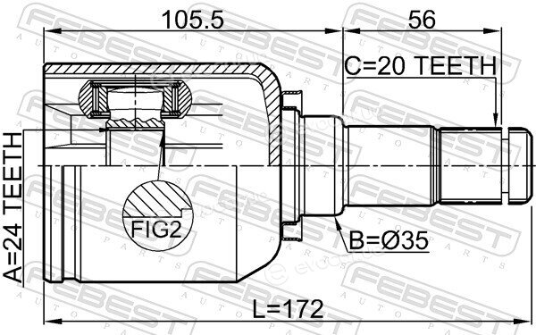 Febest 0111-NDE120LH