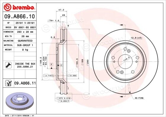 Brembo 09.A866.10