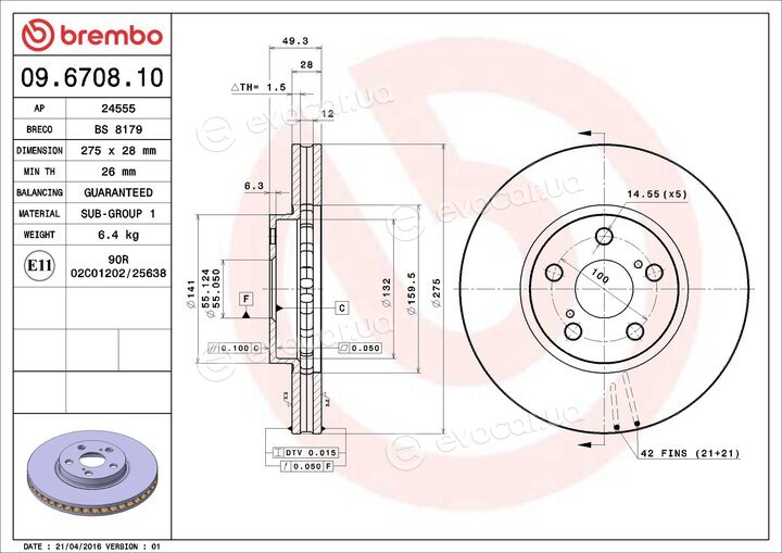 Brembo 09.6708.10