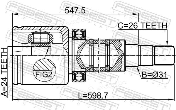 Febest 2711-V70RH