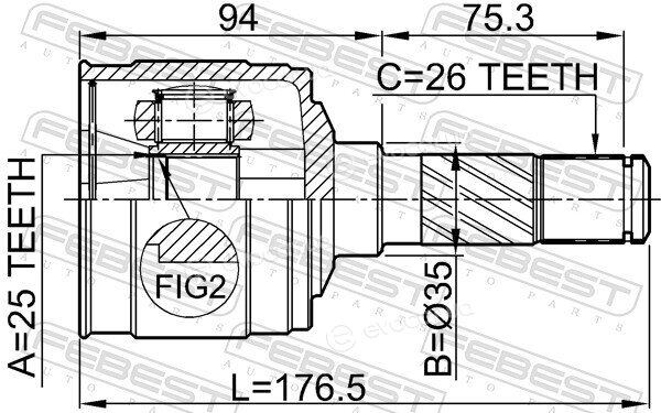 Febest 0511-B25RH