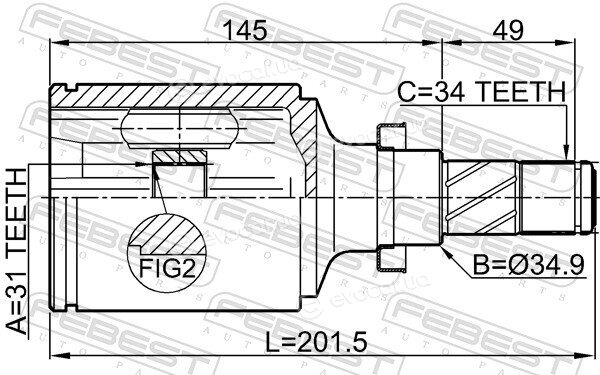 Febest 1011-J300RH