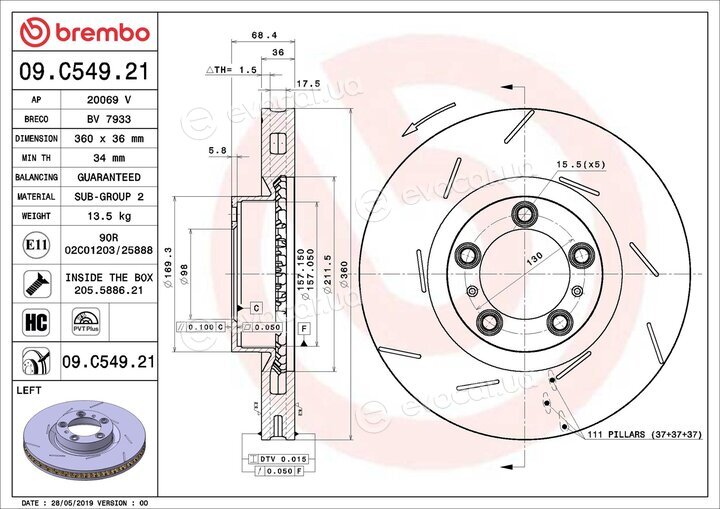 Brembo 09.C549.21