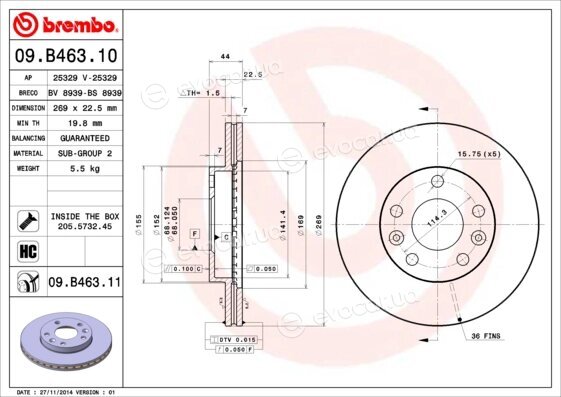 Brembo 09.B463.10