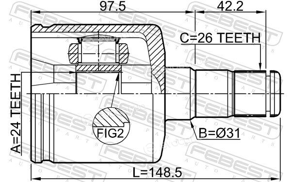 Febest 2711-S80ATLH