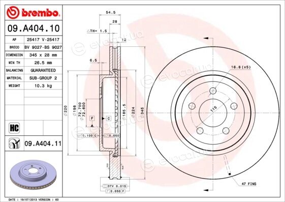 Brembo 09.A404.11