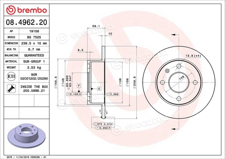 Brembo 08.4962.20