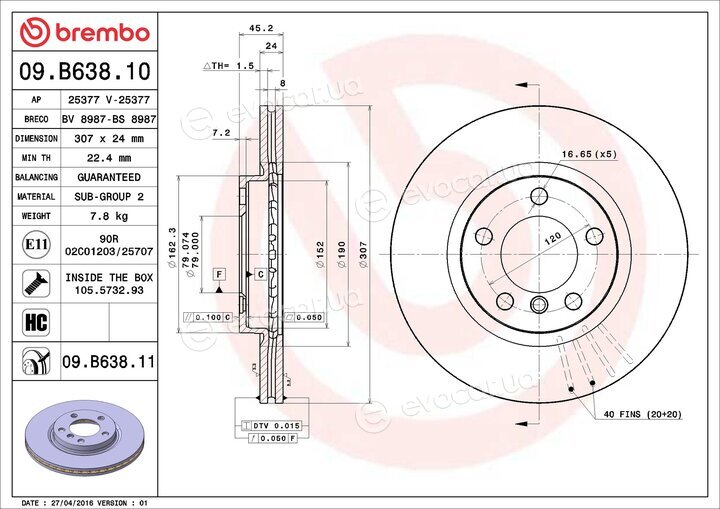 Brembo 09.B638.11
