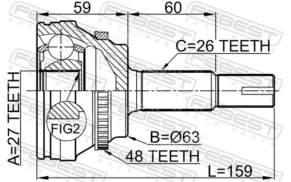 Febest 0110-ACV40A48