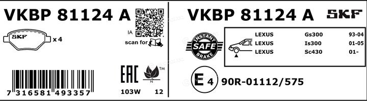 SKF VKBP 81124 A