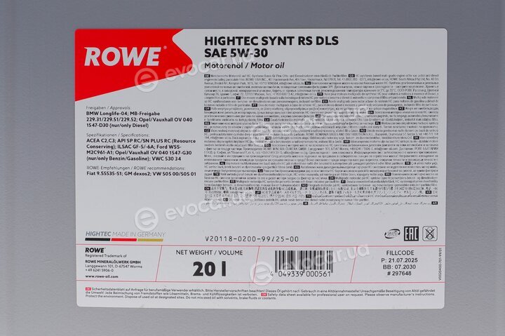 Rowe 20118-0200-99
