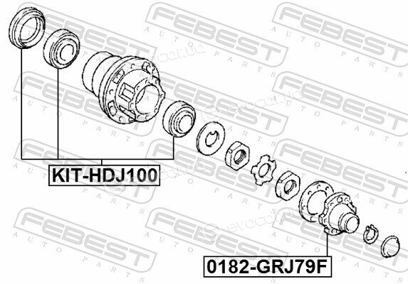 Febest KIT-HDJ100