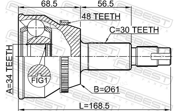 Febest 0110-MHU38A48