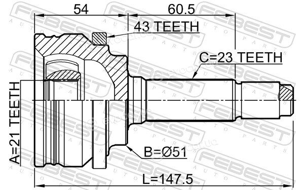 Febest 1510-002A43