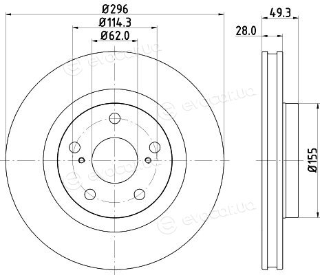 Hella Pagid 8DD 355 118-561