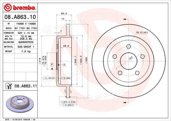 Brembo 08.A863.10