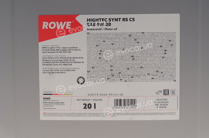 Rowe 20379-0200-99
