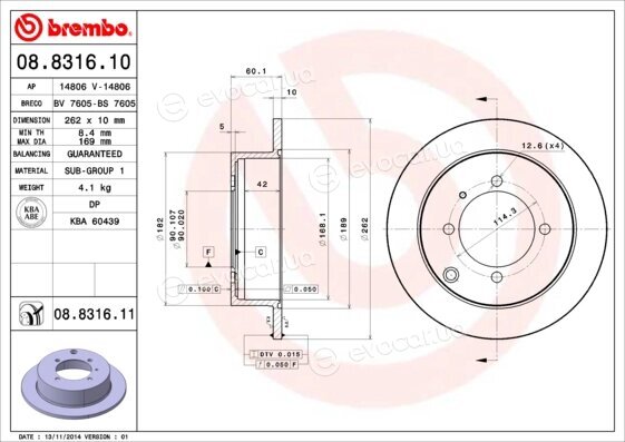 Brembo 08.8316.10