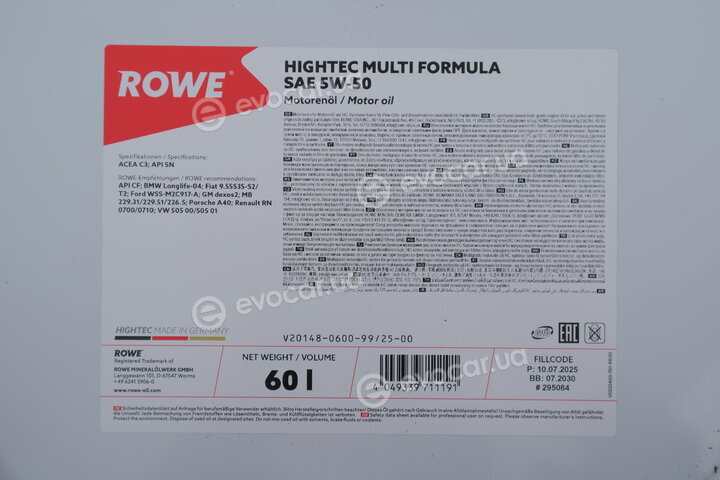 Rowe 20148-0600-99
