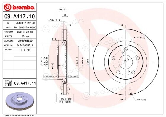 Brembo 09.A417.11