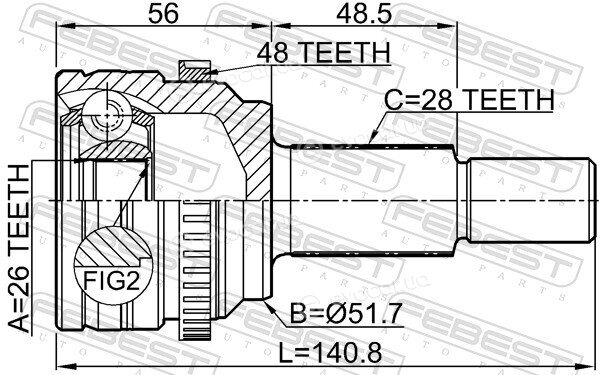 Febest 0510-CX5A48R