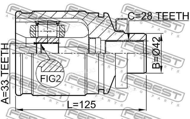 Febest 0411-CU20RH