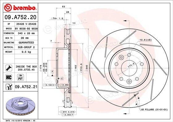 Brembo 09.A752.21