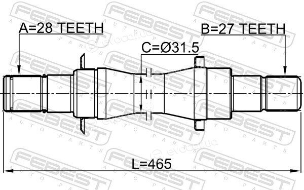 Febest 1212-D716AT4WD