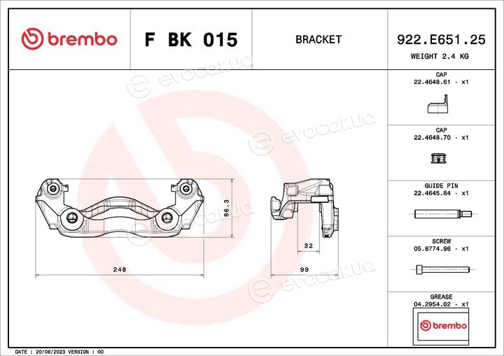 Brembo F BK 015