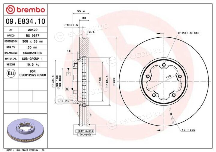 Brembo 09.E834.10
