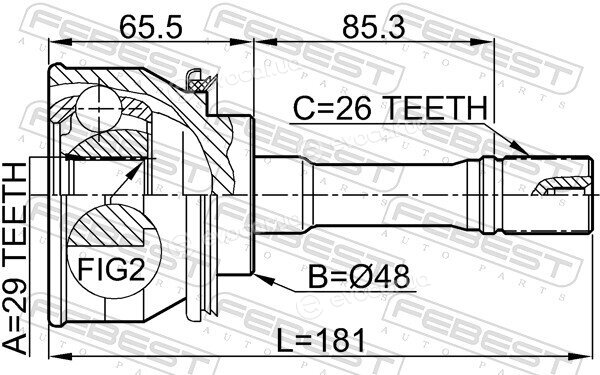 Febest 0710-GVSQ