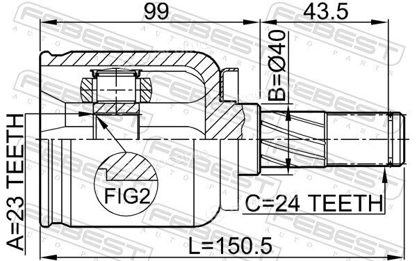 Febest 0211-P12QG16