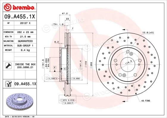 Brembo 09.A455.1X