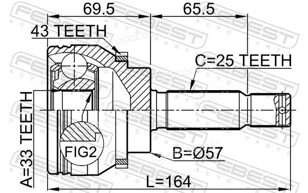 Febest 0410-DJ24A43