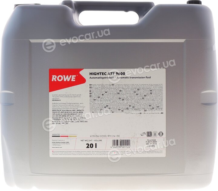 Rowe 25036-0200-99