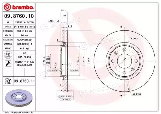Brembo 09.8760.10